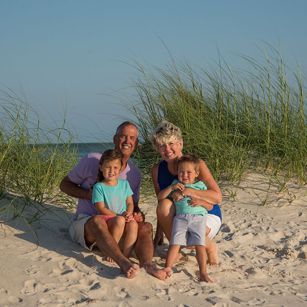 Rhonda Daniel and family at the beach