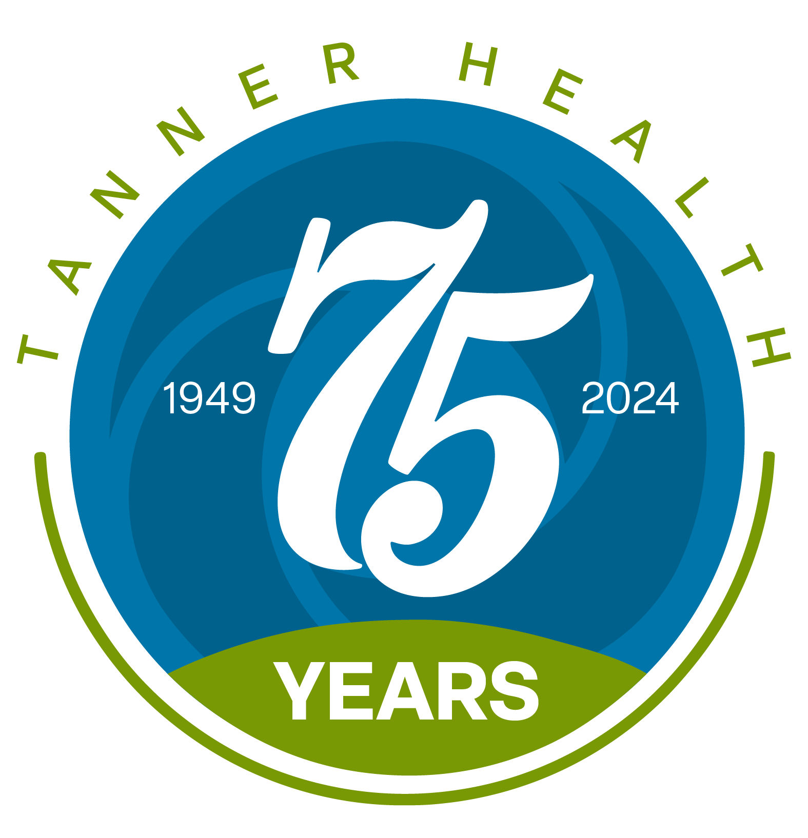 Tanner Health 75th anniversary logo