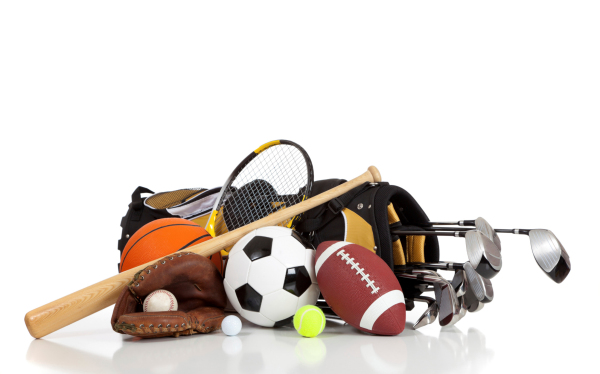 Sports balls gloves and equipment